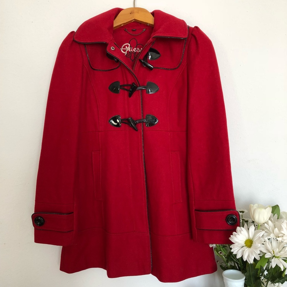 Gorgeous red wool GUESS coat!